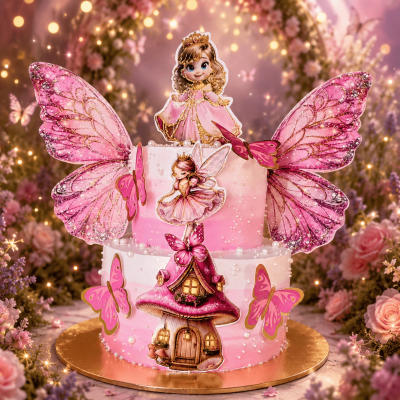 Whimsical Fairy Cake (Pink)