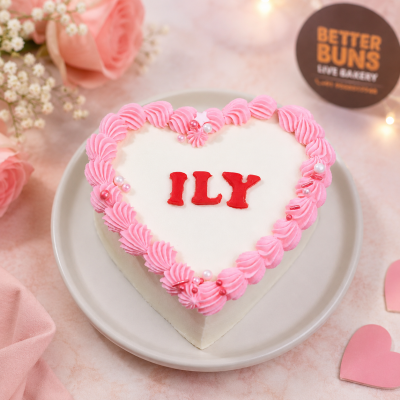 ILY Heart Bento Cake